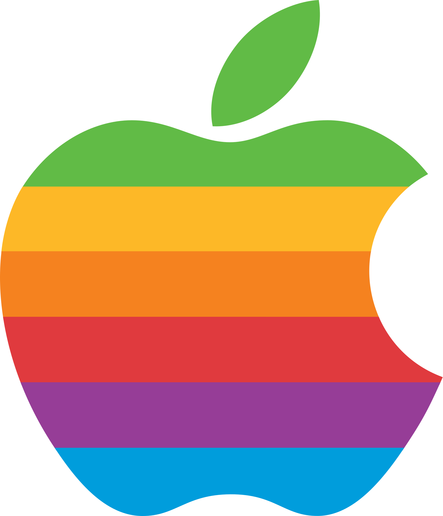 apple computer logo rainbow svg